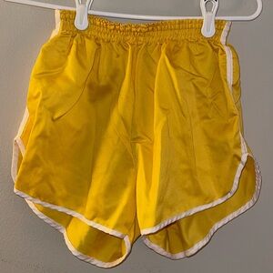 Vintage Vibrant Yellow Women's Athletic Shorts